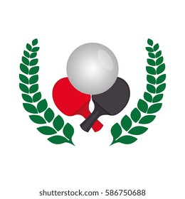 ping pong sport emblem
