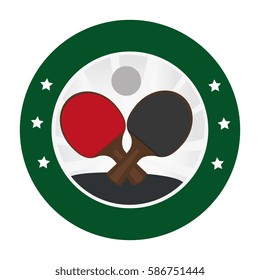 ping pong sport emblem