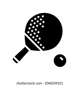 ping pong sport game glyph icon vector. ping pong sport game sign. isolated contour symbol black illustration