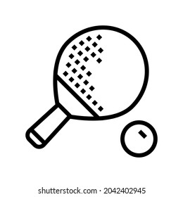 ping pong sport game line icon vector. ping pong sport game sign. isolated contour symbol black illustration