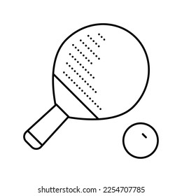 ping pong sport game line icon vector. ping pong sport game sign. isolated contour symbol black illustration - Shutterstock ID 2254707785