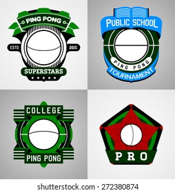 Ping pong Sport label collection