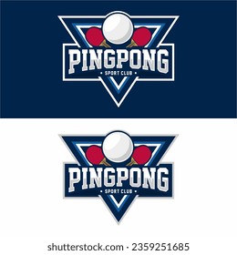 Ping pong sport logo design vector illustration