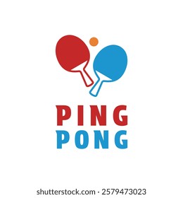 ping pong sport logo design creative idea