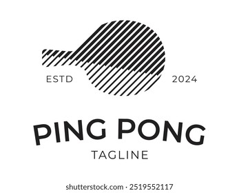 ping pong sport logo vector design illustration isolated background