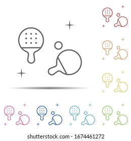 Ping pong, sport multi color icon. Element of sport thin line icon on white background