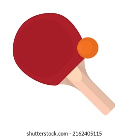 ping pong sport racket and ball icon