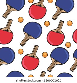 Ping pong sport seamless pattern