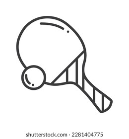 ping pong sports doodle isolated icon