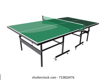 ping pong table green vector