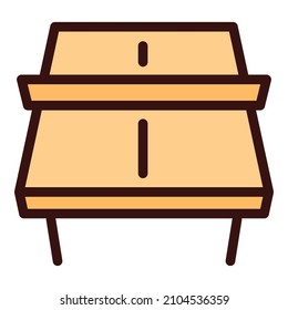 Ping pong table icon outline vector. Table tennis. Tournament play