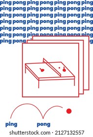 Ping pong table poster minimalist