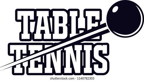 Ping Pong Table Tennis Ball Text Font Motion Action Design Element