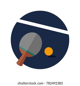 Ping Pong Table Tennis Emblem Sport Vector Illustration Graphic Design