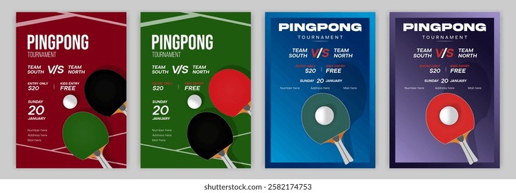 Ping Pong Table Tennis Flyer and Poster Design with Dynamic Layout Bold Typography and Engaging Visuals for a Professional and Eye Catching Look.