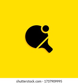 Ping pong table tennis icon. Vector illustration EPS 10.