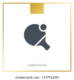 Ping pong table tennis icon. Vector illustration EPS 10.