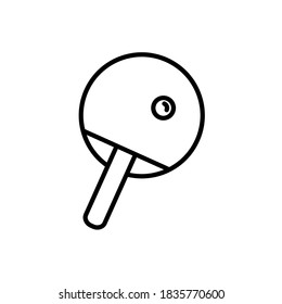 Ping, pong, mesa, icono de tenis con un vector de estilo de contorno para su diseño web, logotipo, interfaz de usuario. ilustración