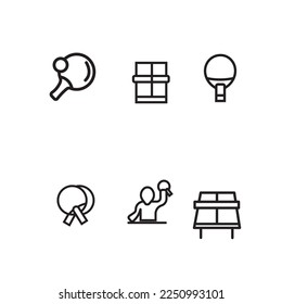 ping pong or table tennis icon or logo isolated on white background