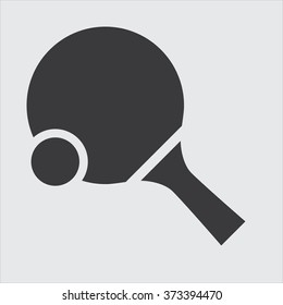 Ping pong table tennis icon