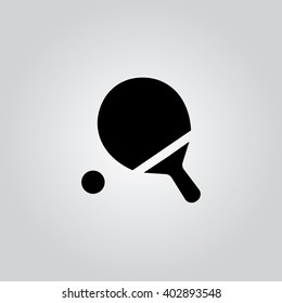 Ping pong table tennis icon