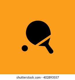 Ping pong table tennis icon