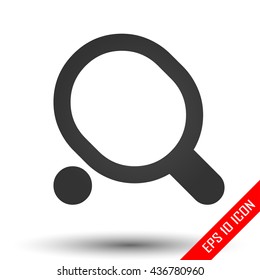 Ping pong table tennis icon. Simple flat logo of ping pong on white background. Vector illustration.