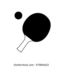Ping pong table tennis icon