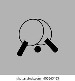 Ping pong table tennis icon