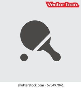 Ping pong table tennis icon isolated sign symbol and flat style for app, web and digital design. Vector illustration.