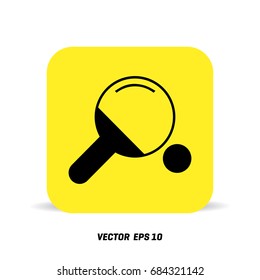 Ping pong table tennis icon
