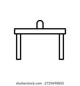 Ping Pong Table Tennis Line Icon: Outdoor Sport
