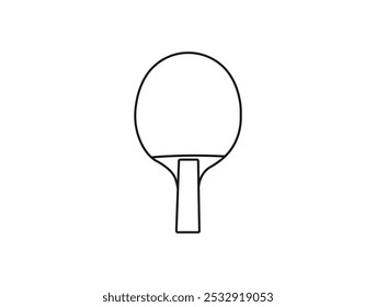 Ping pong table tennis paddle with ball line icon. Web element. Linear style sign for mobile concept and web design. Symbol, logo illustration. Vector isolated on white background.