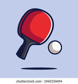 ping pong and table tennis racket illustration. premium icon