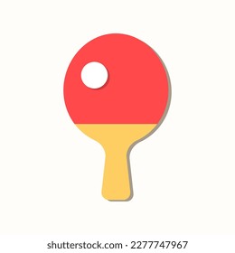 Ilustración de vectores de bolas de raqueta de tenis de mesa de ping-pong