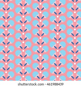 Ping Pong, table tennis racket flat icon, pattern background.