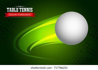 Ping Pong or table Tennis tournament. poster or banner vector template design.