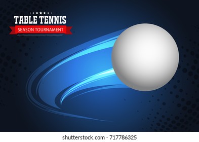 Ping Pong or table Tennis tournament. poster or banner vector template design.