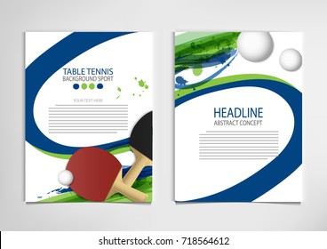 Ping Pong or table Tennis tournament. poster or banner vector template design.