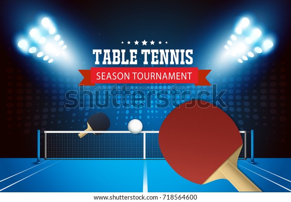 Ping Pong or table Tennis tournament. poster or\
banner vector template\
design.