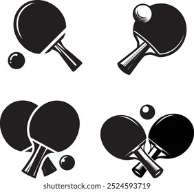 ping pong table tennis vector set