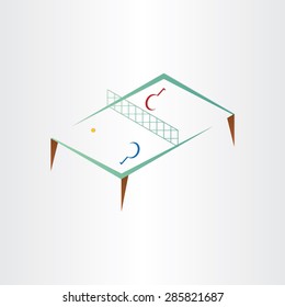 ping pong table vector icon design