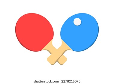 Ping Pong Tennis Rackets Sports Vector Illustration