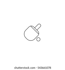 Ping pong tennis thin line icon