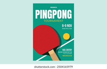 Ping Pong Tournament Flyer Design