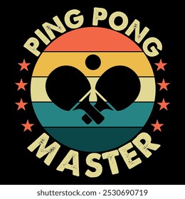 Ping pong t-shirt design vintage style vector for ping pong lovers