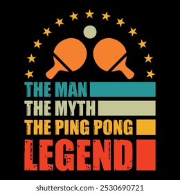 Ping pong t-shirt design vintage style vector for ping pong lovers