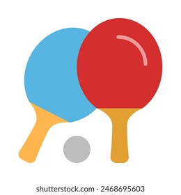 Ping Pong Vectoe Flat Icon Design