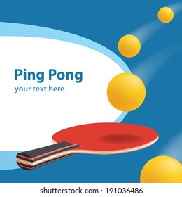 ping pong vector banner 