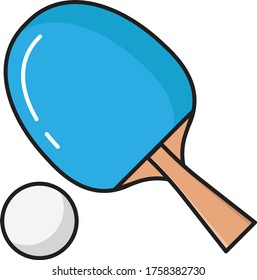Tischtennisplatte, Vektorfarbsymbol 
